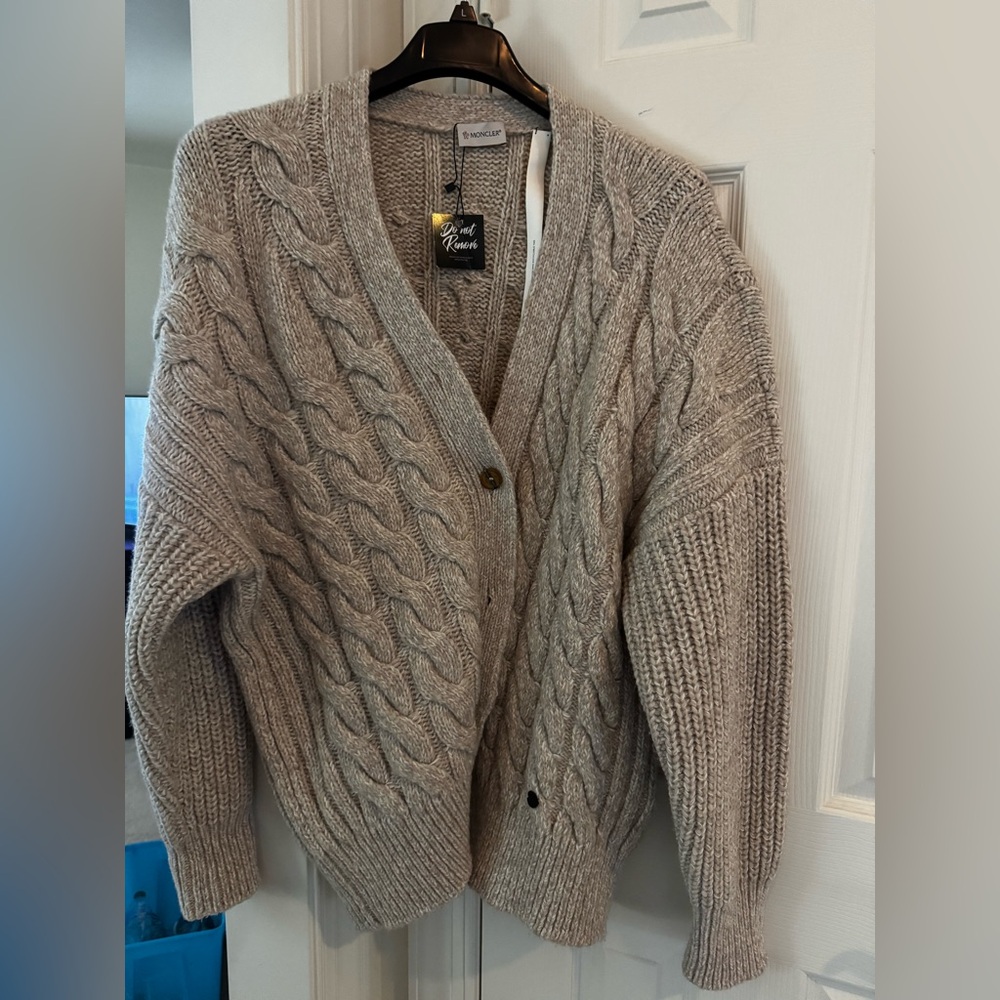 Moncler Genius cardigan, new with tags, beige size medium
